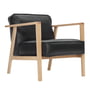 Andersen Furniture - LC1 Fauteuil de salon, chêne blanc pigmenté / cuir Sevilla noir 4001