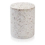 Humdakin - Terrazzo Rangement avec couvercle, Bologna, Ø 13 x 17 cm, rouge / beige