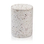 Humdakin - Terrazzo Rangement avec couvercle, Lucca, Ø 10 x 14 cm, rouge / beige