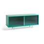 HAY - Colour Cabinet M avec portes en verre, 120 x 51 cm, dark mint (autonome)