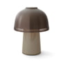 & Tradition - Raku Lampe de table LED SH8, Ø 16 x 21 cm, beige grey & bronze