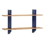 Vitra - Rayonnage Mural Etagère murale, chêne naturel / bleu