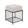 Livingstone - Comfy Tabouret 35 x 35 cm, noir / gris
