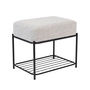 Livingstone - Comfy Tabouret 50 x 35 cm, noir / gris