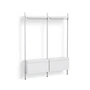 HAY - Pier System 1002, Portemanteau, H 209 x 162 cm, blanc / aluminium