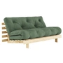Karup Design - Roots Canapé-lit, 160 x 200 cm, pin naturel / vert olive (756)