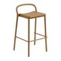 Muuto - Linear Steel Tabouret de bar Outdoor, SH 75 cm, burnt orange