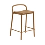 Muuto - Linear Steel Tabouret de bar Outdoor, SH 65 cm, brunt orange