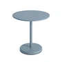Muuto - Linear Steel Table de bistrot Outdoor, Ø 70 x H 73 cm, bleu clair