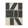 Kvadrat - Kelim Untitled_AB11 Tapis, 180 x 240 cm, noir / beige (0033 Slate)
