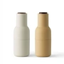 Audo - Bottle Grinder Set de moulins à sel et à poivre, orge / noyer (couvercle en bois de noyer)
