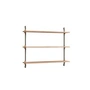 Moebe - Wall Shelving System Low, chêne huilé / warm grey