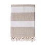 Studio Zondag - Linen Basket Couverture, 130 x 170 cm, naturel / blanc