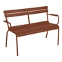 Fermob - Luxembourg Banc de jardin avec accoudoirs 2 places, ocre rouge