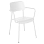 Fermob - Studie Chaise avec accoudoirs Outdoor, blanc coton