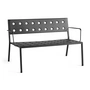 HAY - Balcony Banc Lounge avec accoudoirs, L 121,5 cm, anthracite