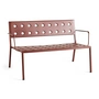 HAY - Balcony Banc de salon avec accoudoirs, L 121,5 cm, iron red