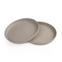 Sebra - MUMS Assiette pour enfants, Ø 19 cm, jetty beige (set de 2)