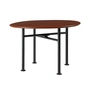 Gubi - Carmel Outdoor Lounge Table 60 x 60 cm, black semi matt / rock red