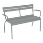 Fermob - Luxembourg Banc de jardin avec accoudoirs 2 places, gris lapilli