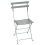 Fermob - Bistro Chaise pliante en métal, gris lapilli