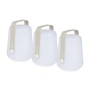 Fermob - Balad Lampe LED rechargeable H 12 cm, gris argile (lot de 3)