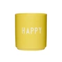 Design Letters - AJ Favourite Tasse en porcelaine, Happy / yellow