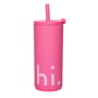 Design Letters - Hi Travel Gobelet à paille, 0.5 l, cherry pink