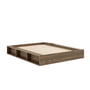 Karup Design - Ziggy Cadre de lit avec sommier à lattes et rangement, 140 x 200 cm, pin laqué brun carobe