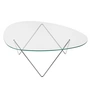 Gubi - Pedrera Table basse, chrome / transparent