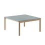 Muuto - Couple Table basse, 84 x 80 cm, 1 Plain 1 Wavy, chêne / pale blue