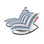 Fatboy - Set promotionnel : Rock 'n' Roll Lounge Chair, noir + Original Outdoor Sitzsack, stripe ocean blue