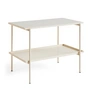HAY - Rebar Table d'appoint rectangulaire deux niveaux, marbre beige / albâtre