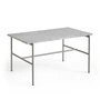 HAY - Rebar Table d'appoint rectangulaire, marbre gris / gris fossile