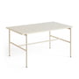 Hay - Rebar Table d'appoint rectangulaire, marbre beige / albâtre