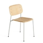 HAY - Soft Edge 40 Chaise, chêne laqué clair / gris