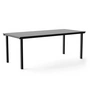 NINE - 19 Outdoors Dining Table, rectangulaire, 200 x 90 cm, noir