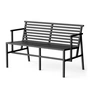 NINE - 19 Outdoors Dining Banc de jardin 125 x 75 cm, noir (RAL 9011)