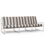 Ferm Living - Desert Stripe Outdoor Canapé 3 places, cashmere / chocolat