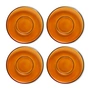 HKliving - 70's Soucoupes, amber brown (set de 4)
