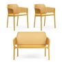 Nardi - Net Banc + 2x Net Chaise avec accoudoirs, senape