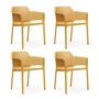 Nardi - Net - Chaise avec accoudoirs 4 x, senape