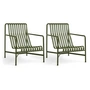 HAY - Palissade Lounge Chair High , olive (set de 2)