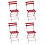 Fermob - Bistro Chaise pliante en métal, rouge coquelicot (lot de 4)