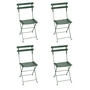 Fermob - Bistro Chaise pliante en métal, vert cèdre (lot de 4)