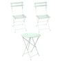 Fermob - Bistro Table pliante + 2 chaises pliantes, menthe verte