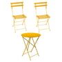 Fermob - Bistro Table pliante + 2 chaises pliantes, miel