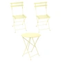 Fermob - Bistro Table pliante + 2 chaises pliantes, sorbet citron