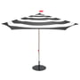Fatboy - Stripesol Set parasol Ø 350 cm anthracite + pied noir