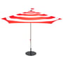 Fatboy - Stripesol Set parasol Ø 350 cm rouge + pied noir